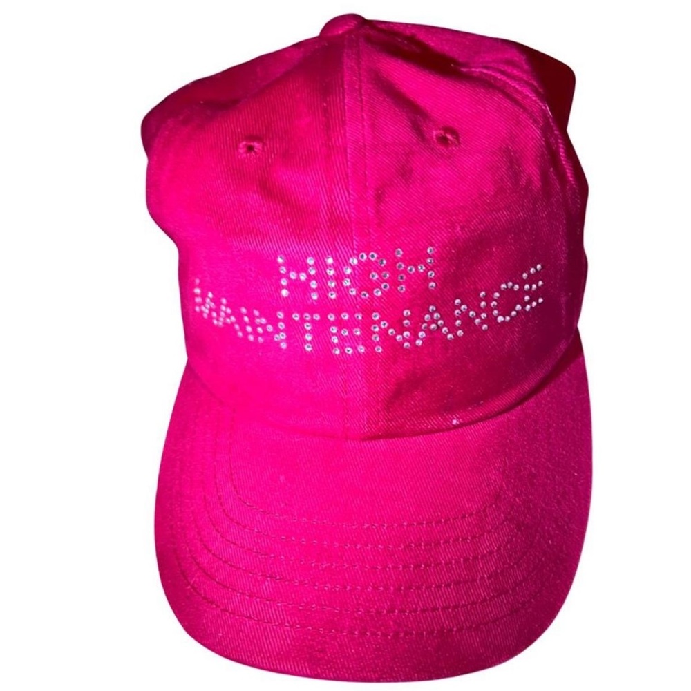 Pink high maintenance baseball cap